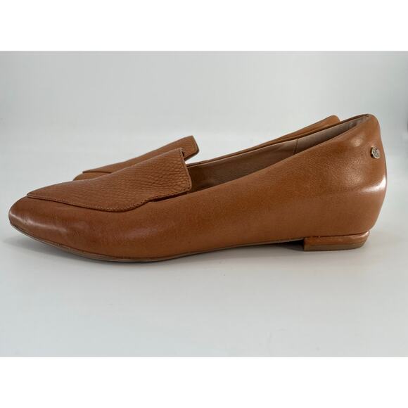 SALE Frankie4 Faye Reptile Embossed Flat Slip On Shoes Sz 7.5 Tan Leather - Picture 2 of 10